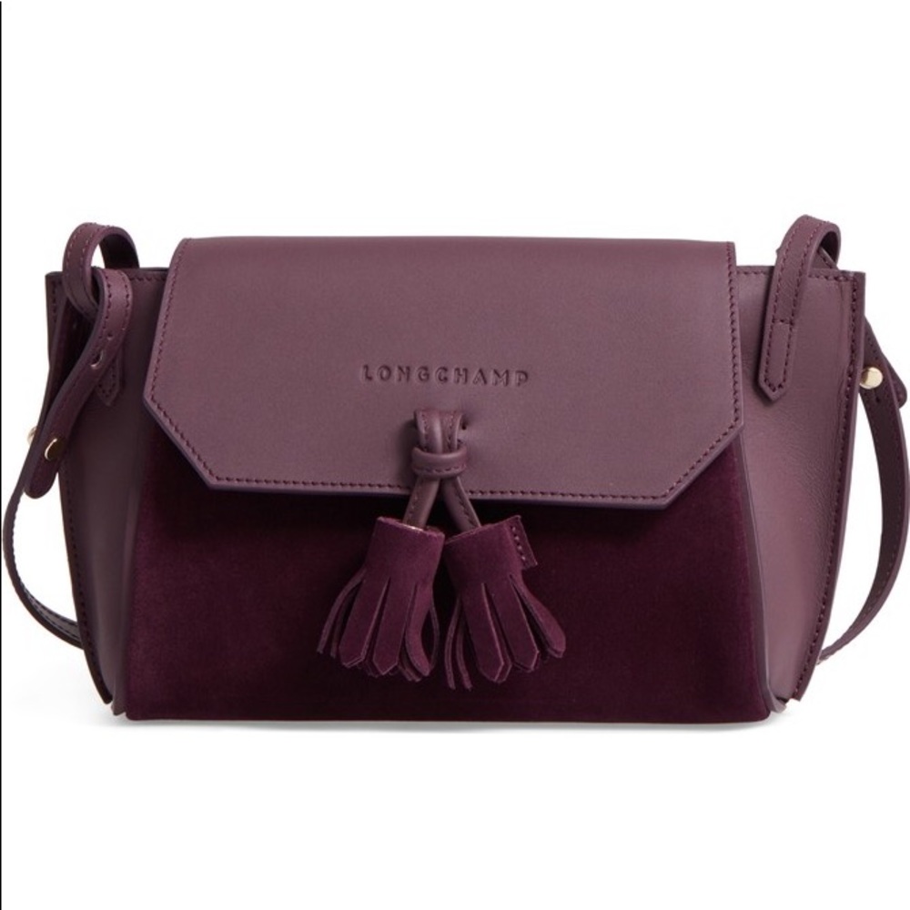 20% OFF LONGCHAMP: Aubergine Crossbody w/ Tassels